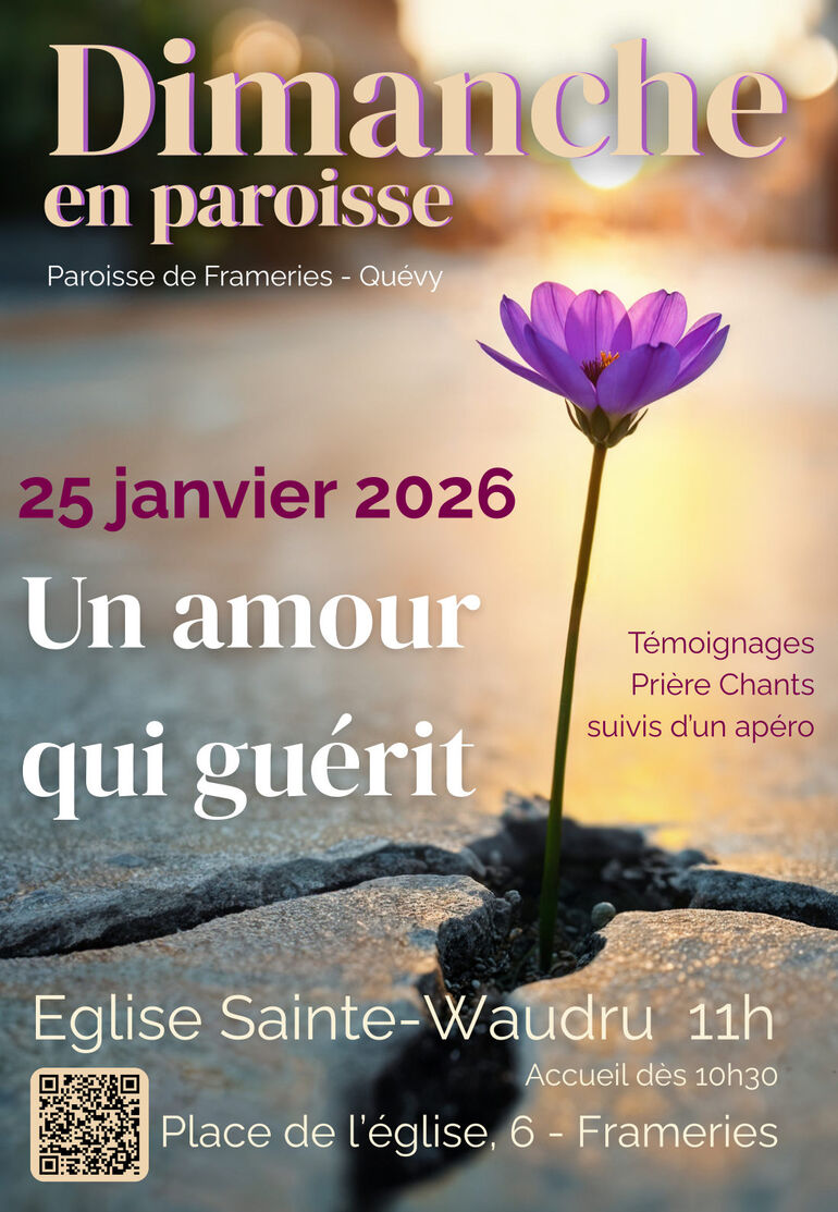 Affiche Dimanche en paroisse janvier 2025